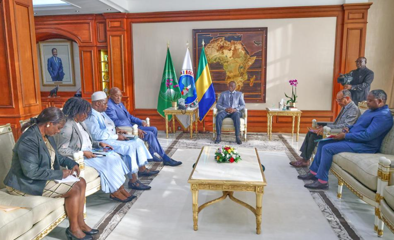 Nouhoum Sangaré reçu en audience par S.E. Brice Clotaire Oligui Nguema