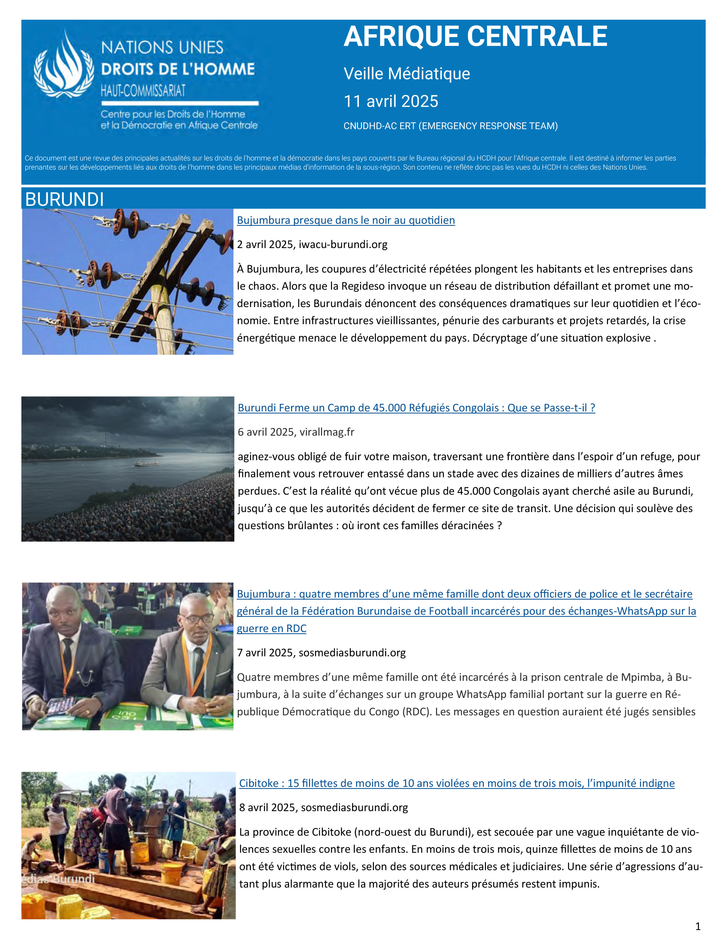 ERT Veille médiatique du 11 avril 2025